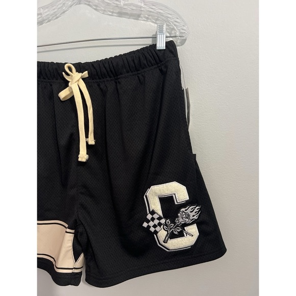 Civil Regime Civil Too Fast Mesh Basketball Shorts Men’s Medium Black Beige - Picture 7 of 16